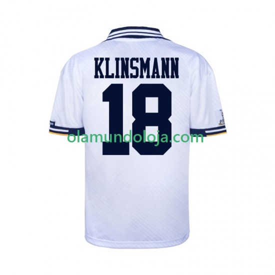 Camisola Tottenham Hotspur Retro Homem Equipamento Primeiro 1994 Manga Curta